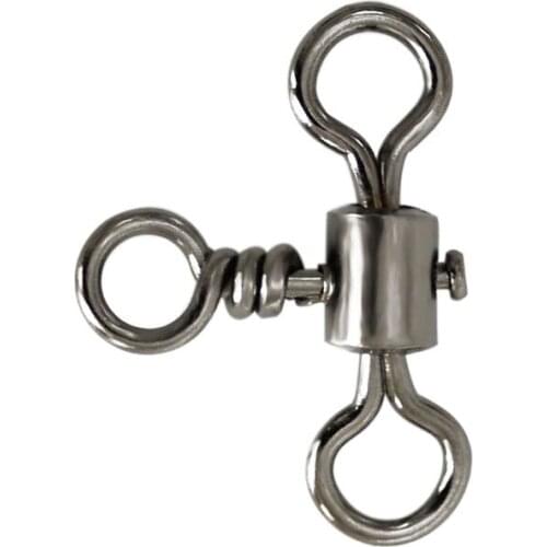 10pcs Barrel Swivel 3 Way Cross Line Fishing Swivels Durable Fishing Tackle Hot Sell 1# 2# 3# 4# 5# 6# 1/0# 2/0# 3/0# 4/0# 5/0