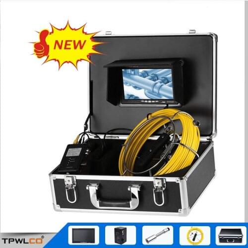 7 Inch DVR 23mm Industrial Pipe Sewer Inspection Video Camera System 720P 1000TVL Drain Pipeline Endoscope With 12pcs LED