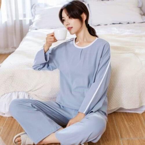 High grade cotton home clothes new pajamas for women long sleeve trousers set autumn winter sleepwear pyjamas women pijama mujer