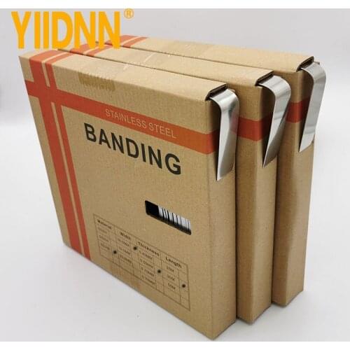 316 Stainless Steel Bright Annealed Finish Band, 5/8" Width X 0.020" Thick, 100 Feet Roll,16mm*0.5mm*30m