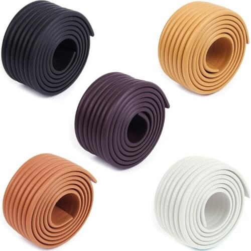 200*8cm Furniture Foam Bumper Baby Desk Edge Safety Table Corner Protector Guard Strip Gray Wood Brown Brown Black