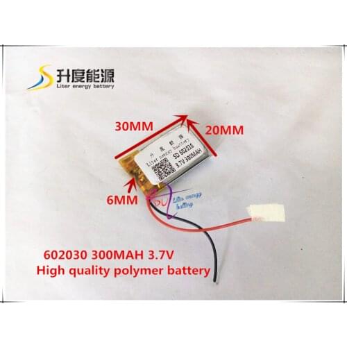 3.7V lithium battery 062030 602030 300MAH MP5 Toy Battery Sound card