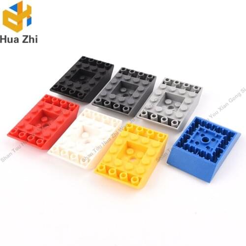 "Building Blocks Parts 30183 4PCS Slope Inverted 45degrees 6 x 4 Double with Recessed Center LEGOING MOCS Education"