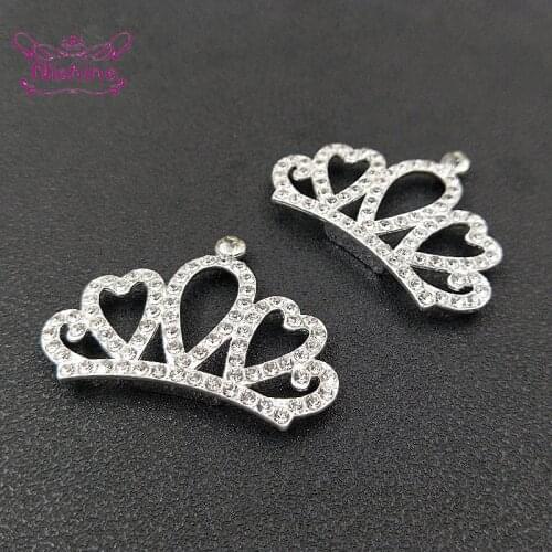 5.1*3.7 CM Shining Rhinestone Crown Button Hand-sewn Buckle DIY Clothing Supporting Material Sewing Craft Accessories Kids Gifts