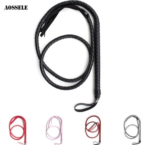 82 in Horse Whip PU Leather Long Whip Adult Games Sex Toys For Men Women Couples SM Toys BDSM Flirting Restraint Erotic Toy
