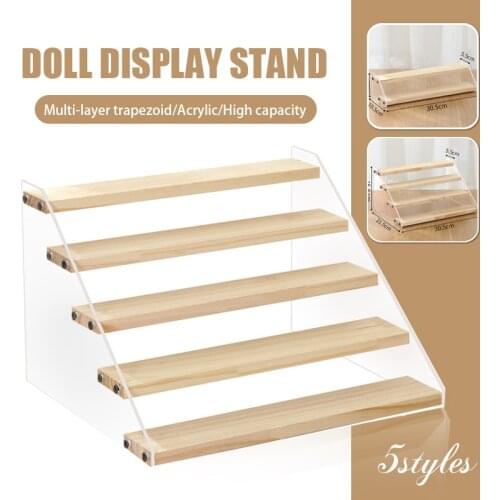 Acrylic Display Rack Glasses Cosmetic Doll Figure Model Toy Ladder Riser Stand Storage Showcase Jewelry Collectibles Shelf Holde