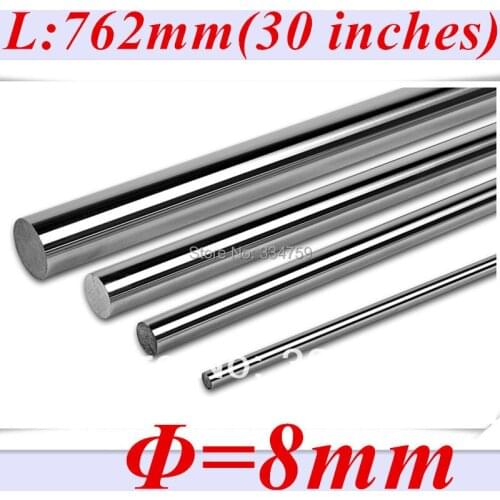 Free Shipping 4pcs/lot 8mm linear shaft 762mm long( 30 inches long) for LM8UU harden chromed round rod CNC parts 3D printer