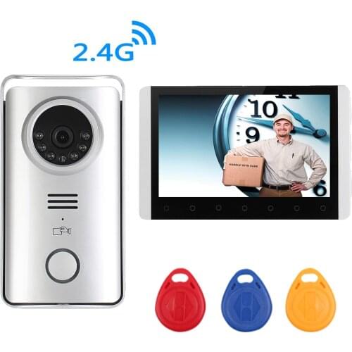 7 inch Monitor Wireless Video Door Phone Apartment Intercom Doorbell Camera RFID Workplace Safety Supplies