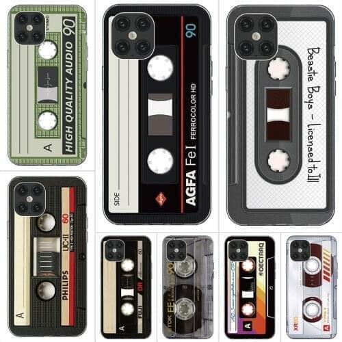 For Samsung A91 A81 M60S A71 A51 A41 A21 A11 A01 A10S A20S A30S A50S A70S case Soft TPU Print Retro cassette tape phone Case