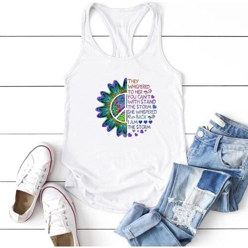 Flowers They Whispered To Her You Can't Print Tanks Tops Women Summer Tops for Women Sexy Harajuku Sleeveless Ropa De Mujer