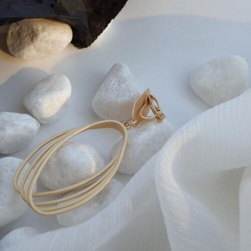 Geometric oval earrings temperament simple personality fashion earrings -S