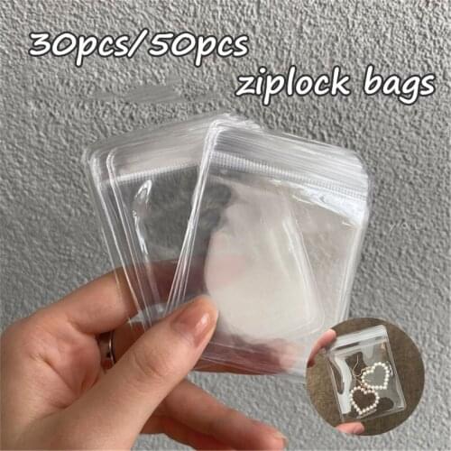 Hermetic Anti Oxidation Reusable Rings Earring Necklace Jewelry Organizer Lightweight Plastic Transparent Zip-lock Bag