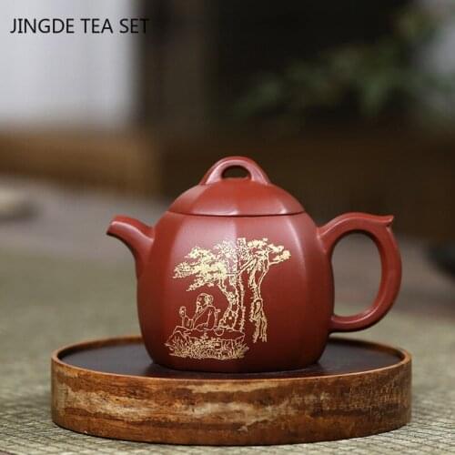 Chinese Yixing tea pots Purple Clay Teapot Raw ore Dahongpao Octagon Kettle Boutique Tea Ceremony Customized Gifts 230ml