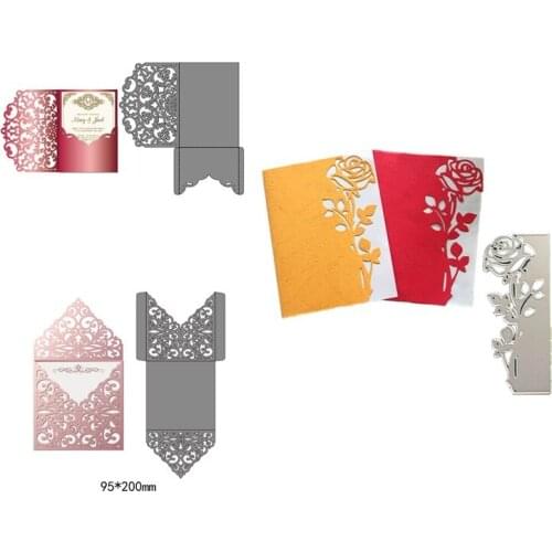 ZENRA Rose Lace Metal Cutting Dies Stencils For Card Making Decorative Embossing Suit Paper Cards Scrapbook DIY Knife Mould