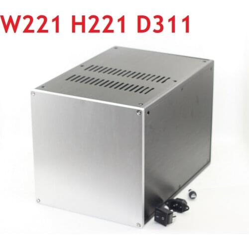 Size W221.5 H221.5 D311 All aluminum chassis Multi-purpose aluminum power supply case DIY VU meter Box