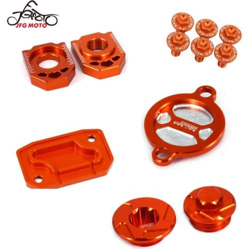 Motorcycle Filter Cap Adjuster Axle Blocks Reservoir Ignition Cover Plug Fork Guard For KTM SX XC XCF EXC SX XC XCF EXC 250 350