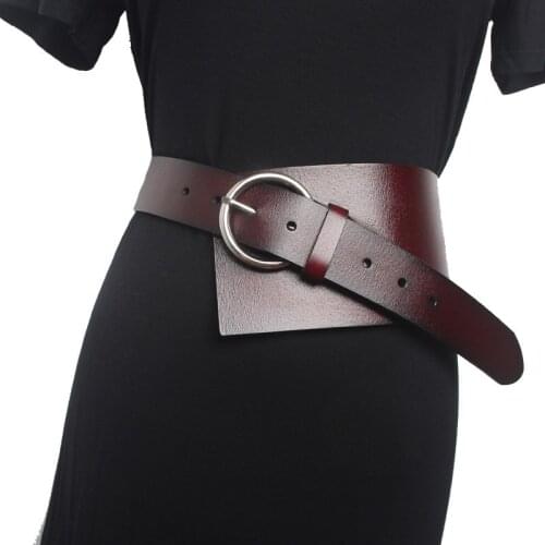 NEWDISCVRY Fashion Wide Belts For Women Luxury Genuine Leather Waist Corset Belt Female Dress Belts Decorate waistband Accessory