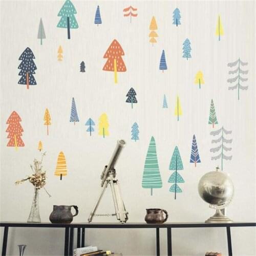 Cartoon forest PVC Stickers DIY Decorative Wall Stickers for Kids Rooms Art Mural Princess room decal