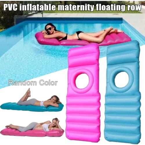 Inflatable Float for Gravida PVC Pregnancy Maternity Raft with Hole Pregnancy Bed Float for Swimming Pool 180*70cm ALS88