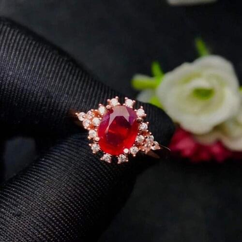 Genuine Real Ruby Natural And Real Ruby Ring Jewelry 925 Silve Ring Natural Ruby Engagement Ring Sterling Silver Ruby Jewelry