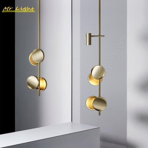 Nordic Gold LED Pendant Lights Lighting Living Room Bedroom Modern Luxury Hanging Lamps Hanging Lamps Bedside Deco Pendant Lamp