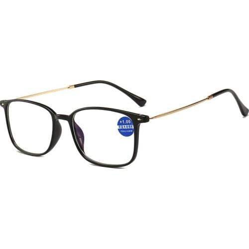 Filter Blue Light Blocker Reading Glasses Flexible Readers TR Rectangle +1.0~4.0 Women Men