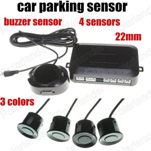 Wholesale 3 Colors Universal 12V 4 Parking Sensors switch 22mm Car Reverse Backup Rear Radar System Sound Alarm Indicator