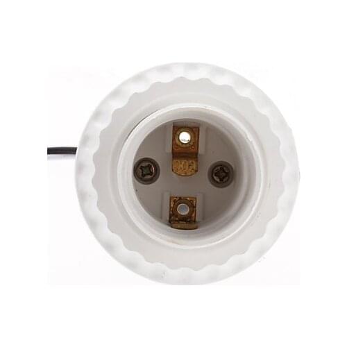 IWHD DIY Douille Ampoule E27 Lamp Holder with Wire White color Fitting E27 Socket Lampholder