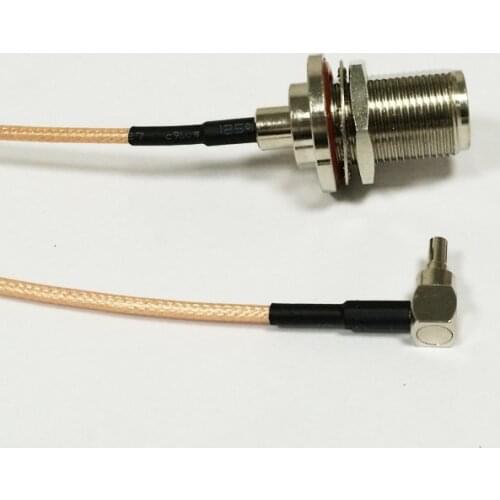 5pcs N Female Jack Bulkhead O-ring To CRC9 Male Plug RA Pigtail Cable RG316 15cm 6" Wholesale