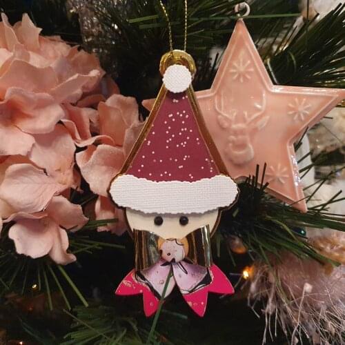 Cutting Dies Santa Tag With Bow Face Scrapbook Cardmaking DIY Paper Craft Metal Stencil