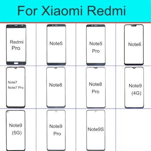 1pc For Xiaomi Realme Note 5 6 7 8 9 Pro 9s Touch Screen Front Glass Touchpad Replacement Outer Panel Lens Cover Repair