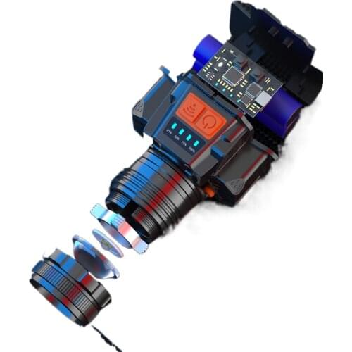 Led headlight glare lithium rechargeable flashlight head mounted bright xenon lamp induced specific fishing