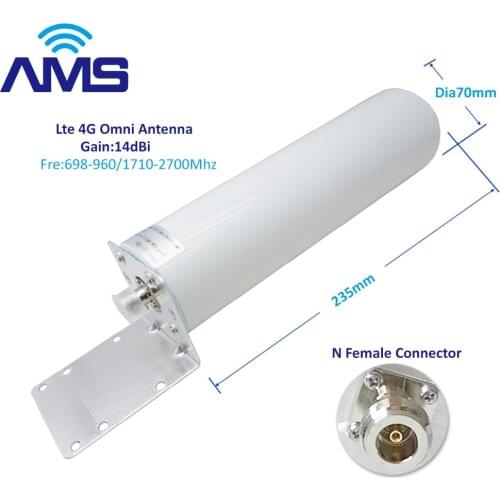 AMS 4G LTE high 14-18 Dbi Outdoor Waterproof Antenna With L Bracket Mimo N Female Connector For Omnidirectional Router Modem