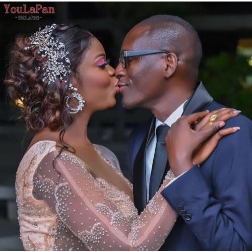 YouLaPan HP379 Hot Sale Rhinestone Bride Hair Comb Wedding Drop-Shaped Diamond Bridal Hairwear Handmade Hairpiece Accessories