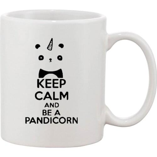 Keep Calm And Be A Pandicorn Panda Unicorn Funny Ceramic White Coffee 11 Oz Mug