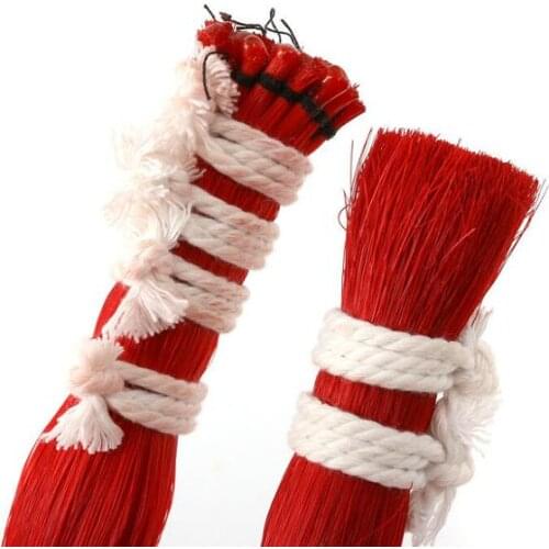 10 Hanks Red Horse Tail Natural Bow Hair For Violin Bow High Quality #MWH