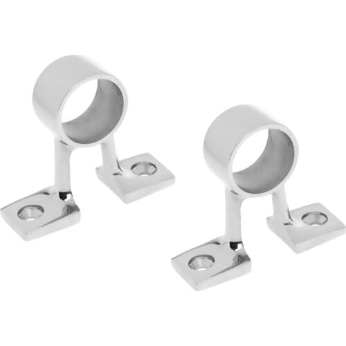 2 Pieces Stainless Steel Boat Hand Rail Fitting Center Bracket for 25mm Pipe