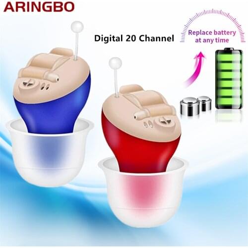 20 Channel Hearing Aid Mini CIC Digital Invisible Ear Sound Amplifier In the Ear Tone Volume Adjustable Ear Hearing Dropshipping