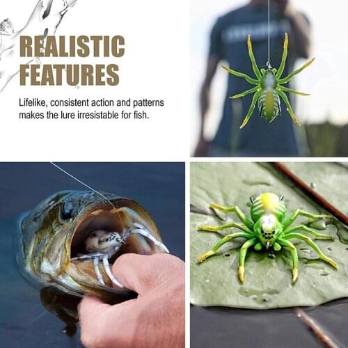 Hot Spider Soft Lure Fishing Lures 3/5PCS Animal Simulation Lure with 2 Hooks Fishing Accessory