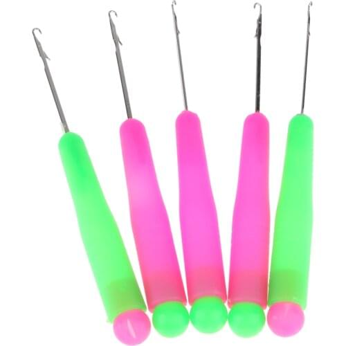 5/Pack Latch Hook Crochet Needle for Micro Braids, Hair Extension and Dread Maintenance Installation（5.7 inches