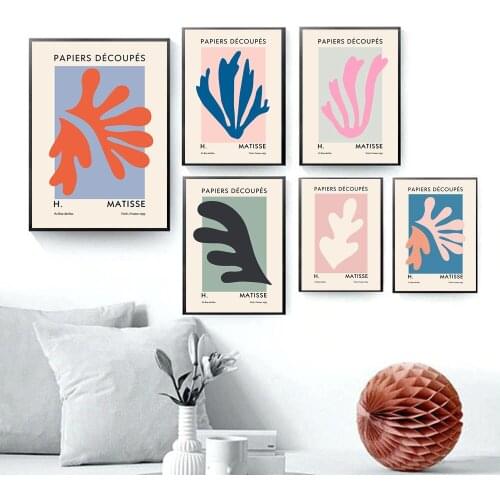 Abstract Plants Canvas Painting Matisse Posters Prints Leaves And Flower Nordic Modern Picture For Living Room On The Wall Decor