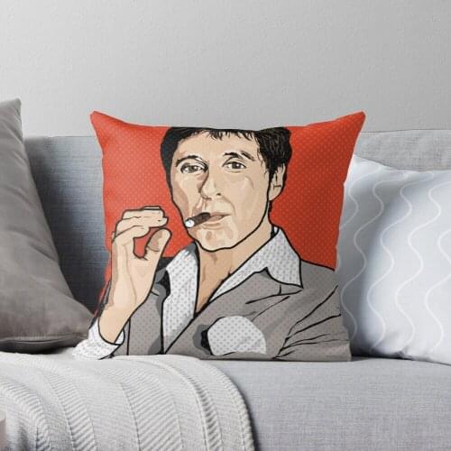 Al Pacino Scarface Pop Art Throw Pillow Cushion Cover Polyester Throw Pillows Case On Sofa Home Living Room Car Seat Decor