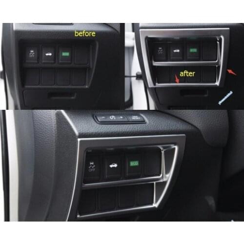 Lapetus Car Styling Head Lights Switch Frame Molding Interior Trim 1 Pcs For Nissan Teana / Altima 2013 2014 2015 2016 2017 ABS