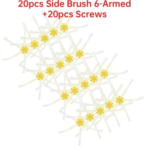 20pcs Side Brush+20pcs screws for iRobot Roomba 500 600 700 Series 550 560 630 650 760 770 780 Vacuum Cleaner Accessories Parts