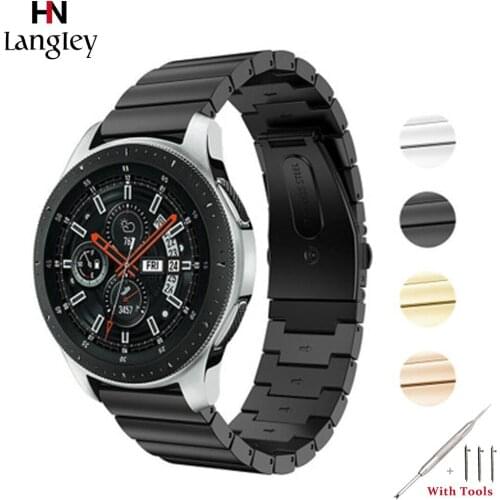 20 22mm Quick Release Solid Stainless Steel watchband For Samsung Galaxy Watch 42mm 46mm Gear S2 S3 Watchband AMAZFIT Huawei 2