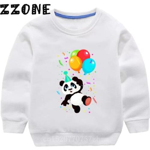 Childrens Hoodies Kids Funny Panda Cartoon Sweatshirts Toddler Baby Cotton Pullover Tops Girls Boys Autumn Clothes,KYT5390