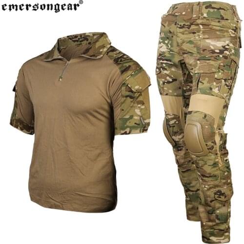 Emersongear Tactical Summer Version Combat Set Uniform Clothes Set Shirts Pants Military Combat Training Shooting Airsoft MC
