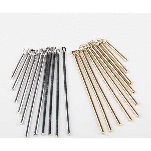 DIY minimalist geometric earrings earrings accessories brass plating gold and silver single hole round bar material tassel