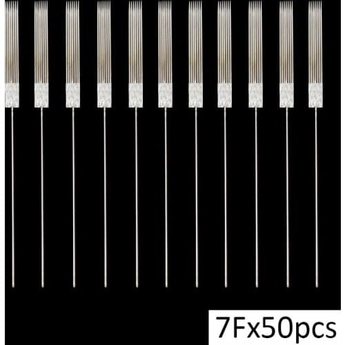 50pcs 7F Microbladin Needles For Electric Eyebrow Tattoo Machine Pen Permanent Makeup Accessories For Forever Eye Beauty Make Up