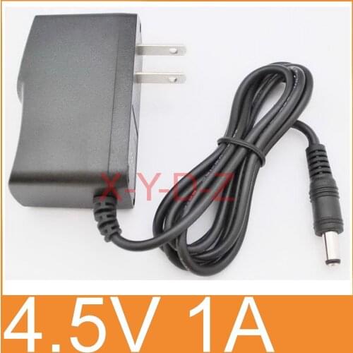 1pcs 4.5V1A 100% New AC 100V-240V Converter power Adapter DC 4.5V 1A 1000mA Power Supply US Plug DC 5.5mm x 2.1mm